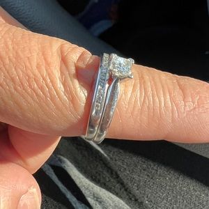 White Gold with the diamonds and bands